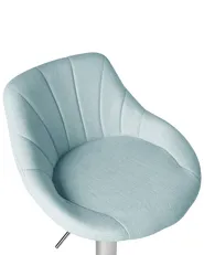 Set of 2 Bar Stools LUCCA Swivel Fabric Light Blue_1011526