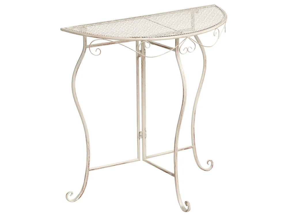 Bistro Set Folding FOLELLI Metal Light Beige_1002011