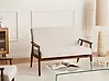 Sofa 2-Sitzer ESRUM Stoff Dunkelbraun / Beige