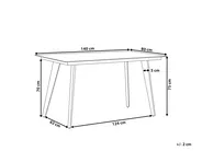 Gartentisch MILETO 140 cm 80 cm Glas Grau_808360