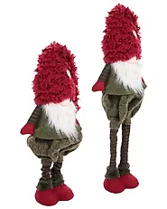 Weihnachtsdekoration 2er Set SAARIOINEN 50-60/62-72 cm Zwerg Rot / Grün_1175038