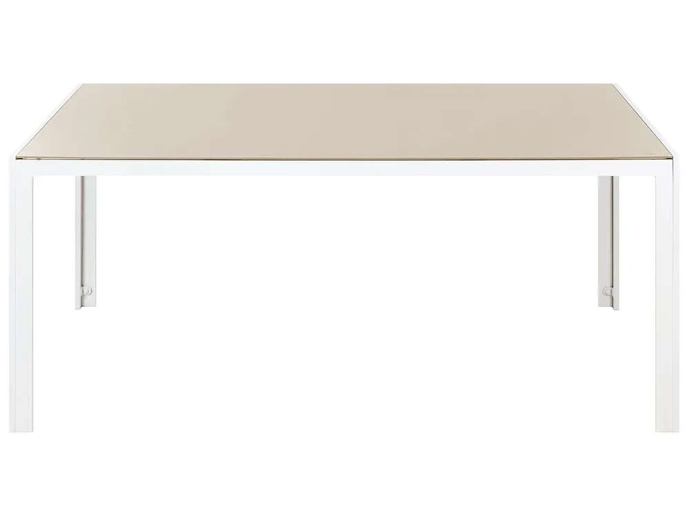 Gartentisch CATANIA 160 cm 91 cm Glas Beige_884012