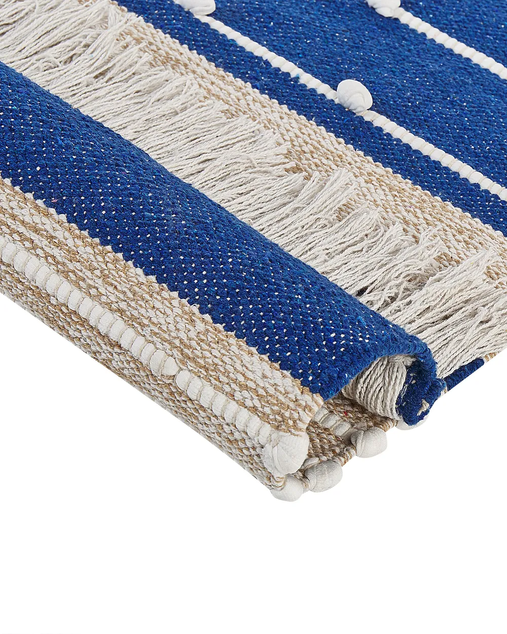 Teppich KONDHALI Blau 80 x 150 cm Baumwolle_842820