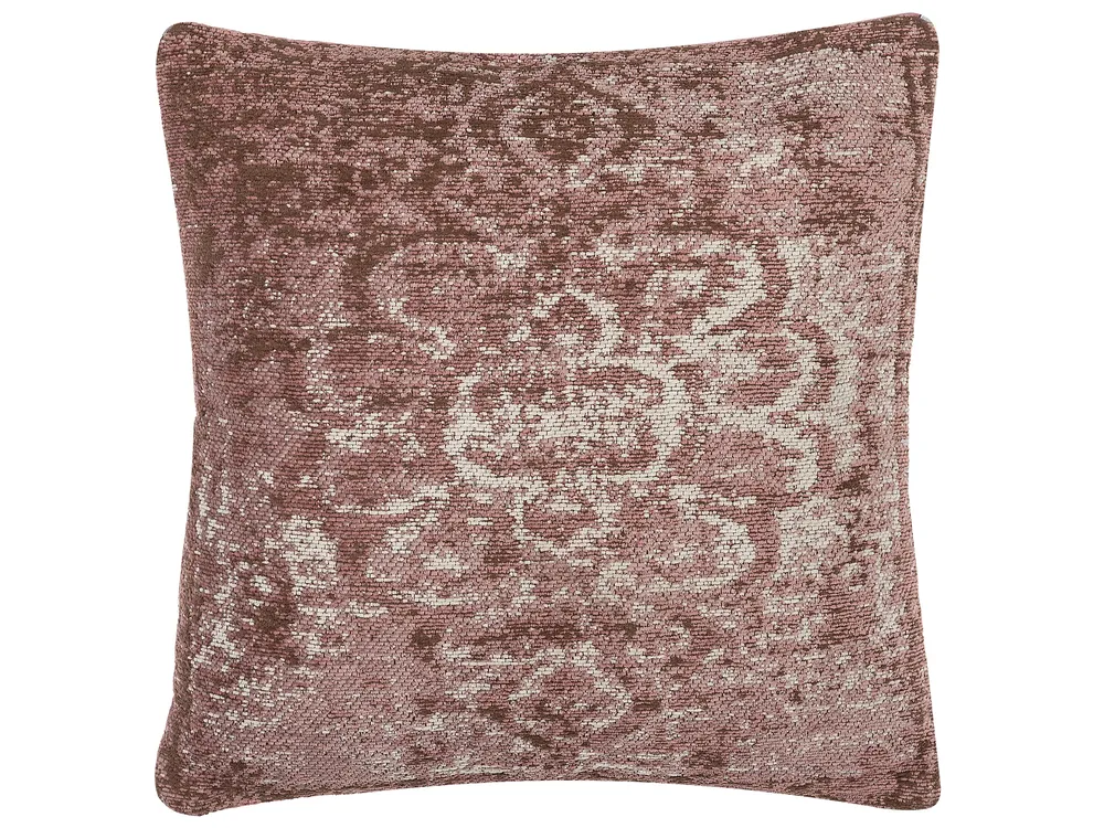 Lot de 2 coussins décoratifs VAKAYAR 45 x 45 cm Coton Rose Motif floral_768853