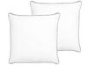 Set of 2 Bed Pillows PELISTER Low 80 x 80 cm Microfibre White