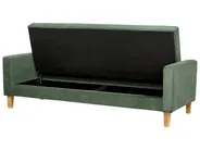 Schlafsofa 3-Sitzer VEHKOO Stoff Dunkelgrün_914637