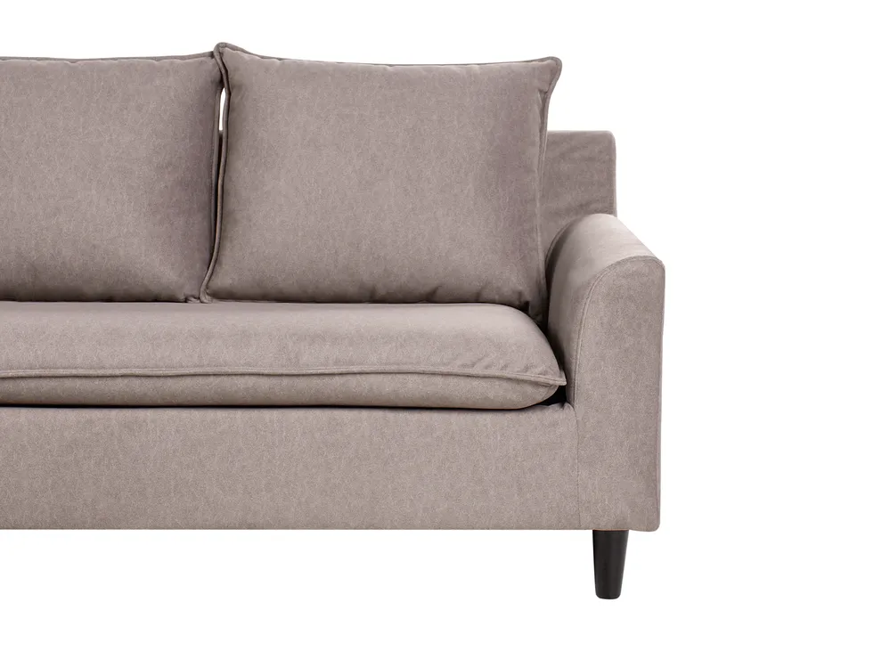 Corner Sofa 3 Seater ELVENES Velvet Taupe Right Hand_966926