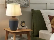 Tischlampe ARCOS Keramik Grau_878666