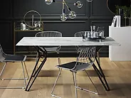 Esstisch BALLINA Weißer Marmor 160 cm 90 cm Sicherheitsglas_1183209