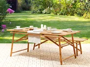 Gartentisch TINDARI 180 cm 90 cm Bambus Hellbraun_921523