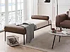 Chaiselongue MALMOS Kunstleinen Kunstleder Dunkelbraun