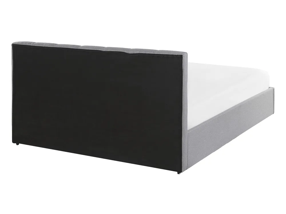 Bett mit Stauraum DREUX Stoff Hellgrau 140 x 200 cm_793217