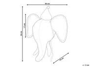 Kids Wall Decor Elephant BADOU Cotton 36 cm Grey_848229