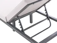 Sonnenliege mit Kissen LARIANO mit Relaxfunktion Metall Hellbeige_986658