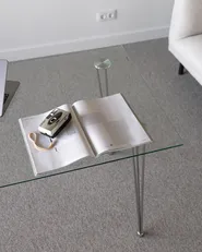 Esstisch WINSTON Silber 120 cm 70 cm Sicherheitsglas_1039249