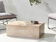 Couchtisch NOBRES 90 cm 66 cm Travertinoptik_1007445