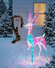 Outdoor Decoration LED HALSUA 76 cm Reindeer Multicolour_1175569