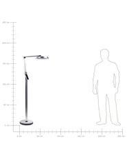 LED Stehlampe CARINA mit Dimmer Metall Silber_861236