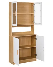 Vitrine mit Glastüren CYGNET 80 cm Weiß_996253