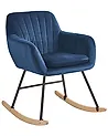 Schaukelsessel LIARUM Samtstoff Marineblau