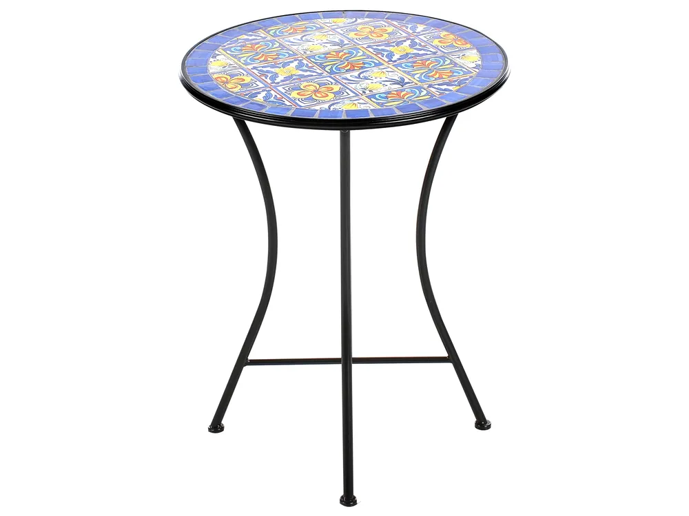 Outdoor Bistrotisch CORIANO 60 cm 60 cm Metall Schwarz_986202