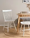 Esszimmerstuhl 2er Set BURGES Holz Weiß