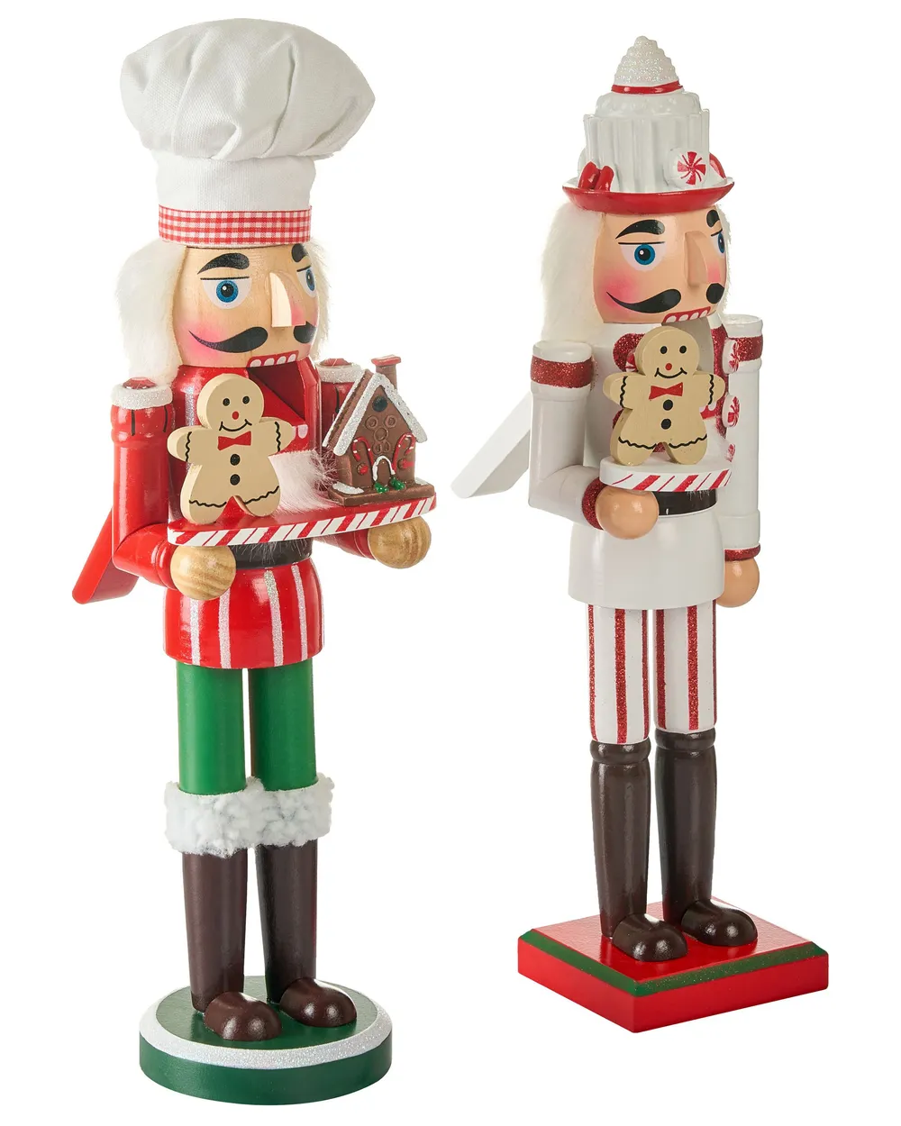 Dekofiguren 2er Set BODSJON 35 cm Nussknacker Rot / Weiß