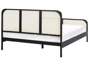Bed Pine Wood GONFARON 160 x 200 cm (EU King Size) Black_977090