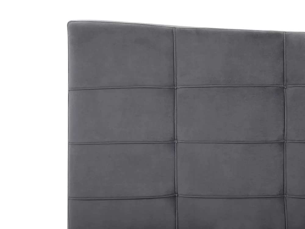 Bett mit Lattenrost Samtstoff LANNION 180 x 200 cm Dunkelgrau_759696