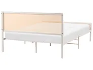 Bed PE Rattan AVANTON 140 x 200 cm (EU Double) Beige_1116813