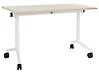 Zusammenklappbarer Schreibtisch CAVI 120 cm x 60 cm mit Rädern Hellbraun