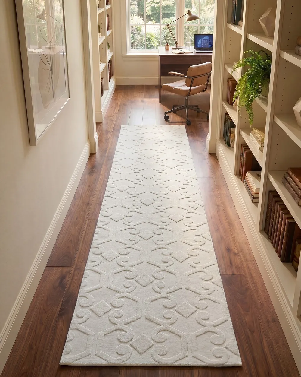 Rug GANNETT Off-White 80 x 300 cm