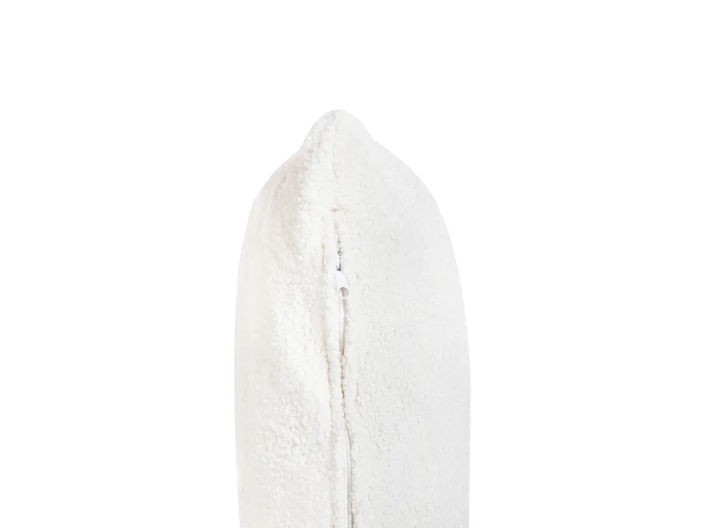 Eckschlafsofa 4-Sitzer VADSO Bouclé Cremeweiß rechtsseitig_959061
