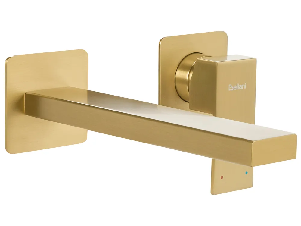 Wandmontierte Waschtischarmatur ANTOFAGASTA Messing Gold