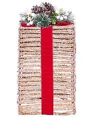 Weihnachtsdekoration 3er Set LED VAHTO 46/32/30 cm Weihnachtsgeschenke Braun_1179420