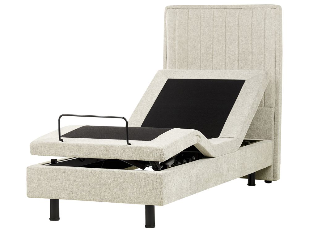 Adjustable Bed Fabric DUKE II 80 x 200 cm (EU Small Single) Beige