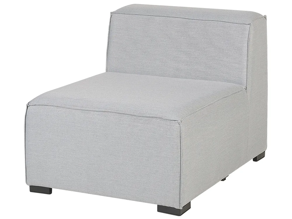 Garden Corner Sofa with Ottoman 7 Seater AREZZO Modular Light Grey Left Hand_867753