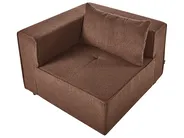 Modular U-Shape Sofa 8 Seater AXEBO Boucle Brown_1075944
