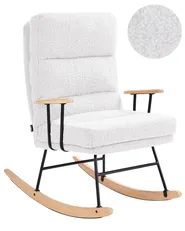 Rocking Chair ESKELIN Reclining Boucle Off-White_974730