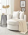 Drehsessel DALBY Stoff Hellbeige
