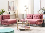 Sofa Set 3-Sitzer VESTFOLD Samtstoff Rosa_851631