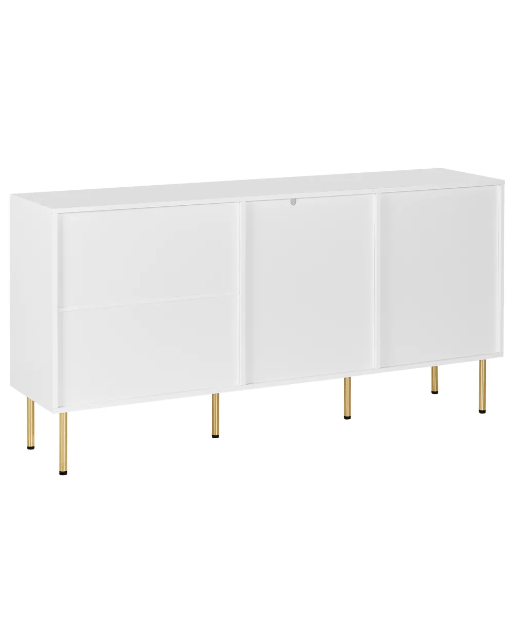 Sideboard mit Glastüren MILORA 160 cm Weiß_979552