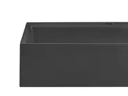 Hängewaschbecken QUENKO 90 x 46 cm Mineralguss Schwarz_981325