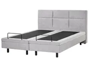 Bett verstellbar Stoff VICEROY 160 x 200 cm Hellgrau_1044422