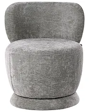 Swivel Armchair BLOMMA Chenille Light Green_1158570