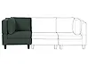 Corner Seat UNSTAD Fabric Dark Green