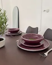 Tafelservice 24-teilig HOPS Steinzeug Burgunderrot_1167869