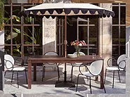 Gartentisch TUSCANIA 180 cm 100 cm Eukalyptusholz Dunkelbraun_1154997
