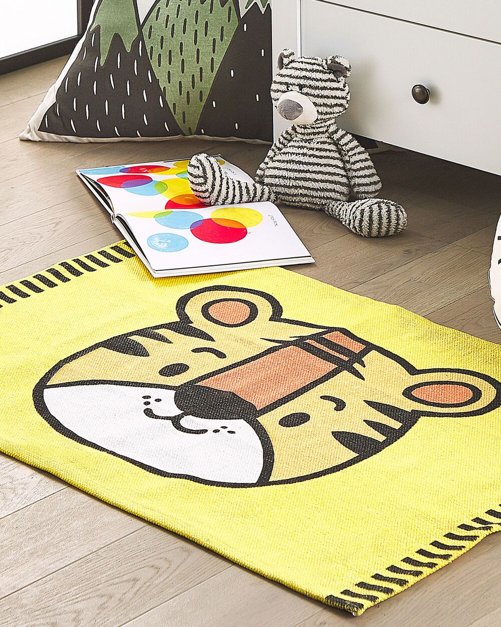Kids Rug RANCHI Yellow 60 x 90 cm Cotton
