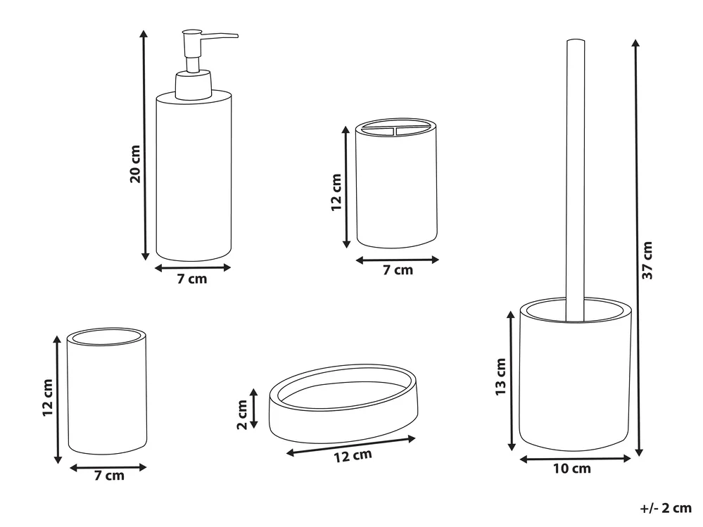 5-Piece Bathroom Accessories Set SEPAHUA Black_996801